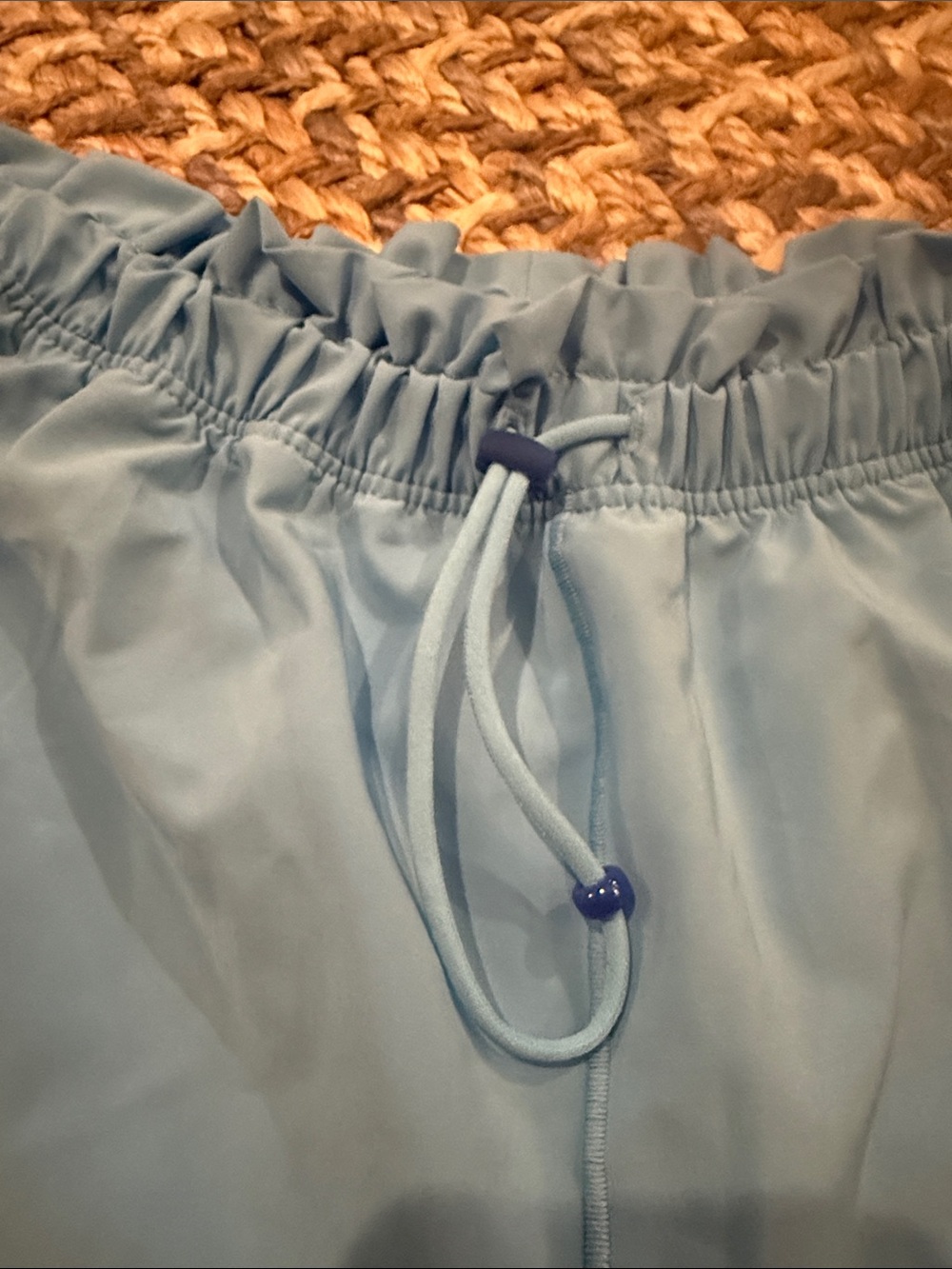 aerie Light Blue Ruffle-Hem Athletic Shorts - Picture 6 of 7